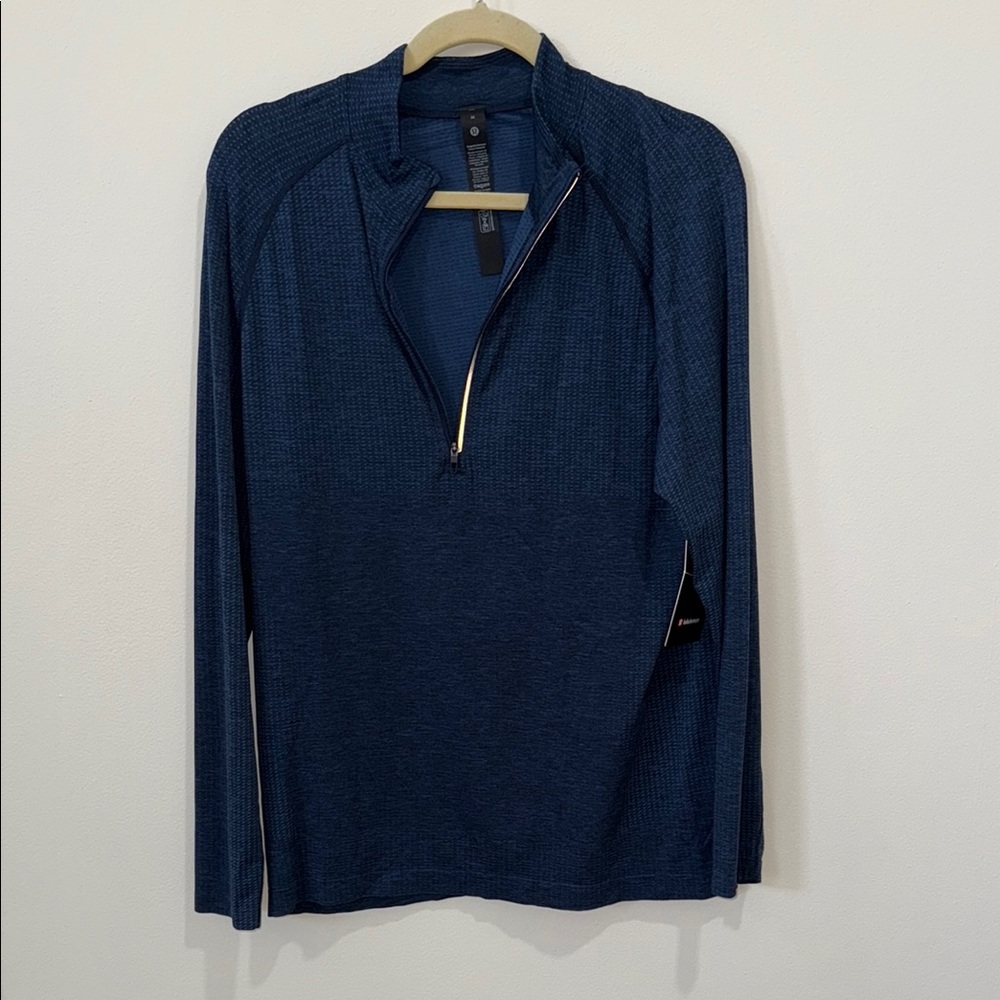 lululemon athletica Men's Metal Vent Tech Half Zip Navy Long Sleeve New with tag